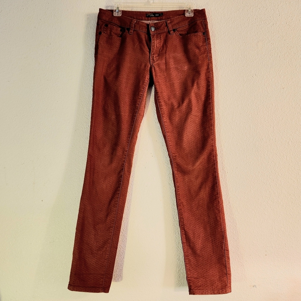Prana Skinny Jeans - Women's Size 8 (29) Orange Organic Cotton Blend